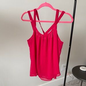 Express Chiffon Red Women's Top